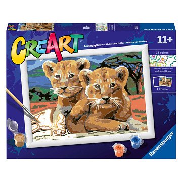 CreArt Painting by Numbers - Little Lion Cubs