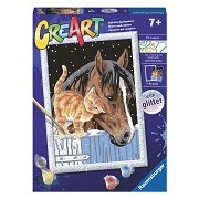 CreArt Paint by Numbers - Friends in the Stable