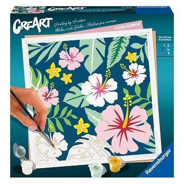 CreArt Malen nach Zahlen – Exotische Blumen