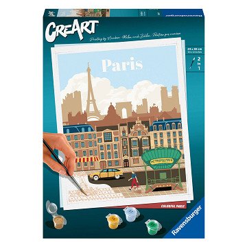 CreArt Painting by Numbers - Colorful Paris