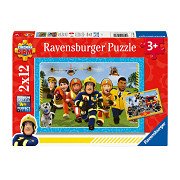 Jigsaw puzzle Fireman Sam, 2x12pcs.
