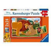 Jigsaw puzzle Lion King, 2x24pcs.
