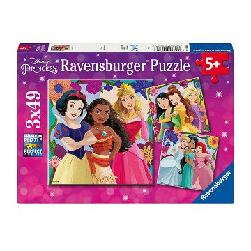 Puzzle Disney Prinses, 3x49 Teile.