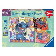 Jigsaw puzzle Stitch, 3x49pcs.