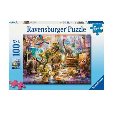 Puzzle XXL Dino und Spielzeug, 100 Teile.