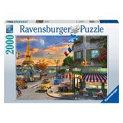 Puzzle Romantischer Abend in Paris, 2000 Teile.