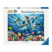 Puzzle Delfine im Korallenriff, 500 Teile.