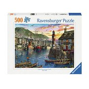 Puzzle Morgen am Hafen, 500 Teile.