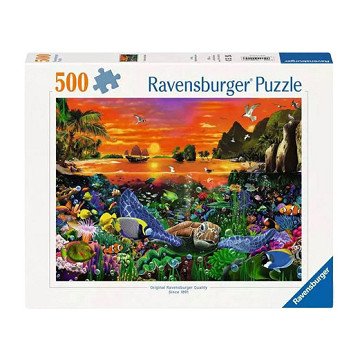 Puzzle Schildkröte im Riff, 500 Teile.