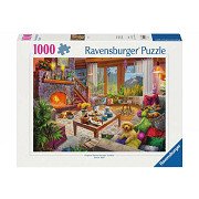 Puzzle Cozy Cabin, 1000 Teile.