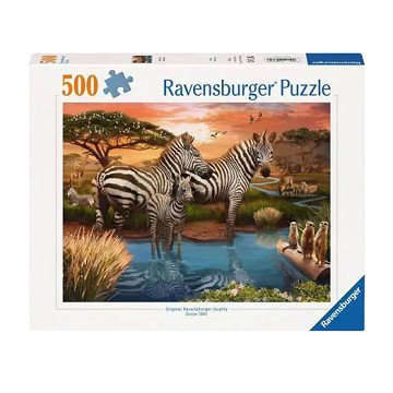 Jigsaw puzzle Zebras at the Watering hole, 1000 pcs.