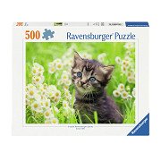 Puzzle Kätzchen auf der Wiese, 500 Teile.