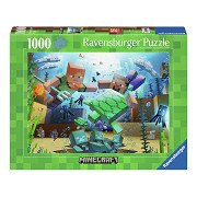 Ravensburger Puzzle Minecraft Mosaik, 1000 Teile.
