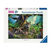 Jigsaw Puzzle Family Wolf In The Forest, 1000pcs.