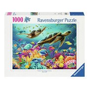 Puzzle Blaue Unterwasserwelt, 1000 Teile.