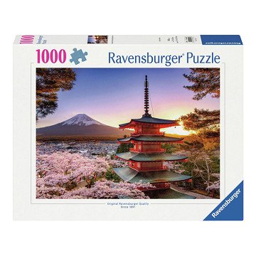 Jigsaw puzzle Cherry Blossom at Fuji Mountain, 1000 pcs.