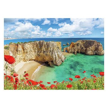 Puzzle Mohnblumen an der Algarve Portugal, 1000 Teile.