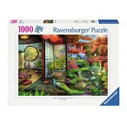 Puzzle Teehaus im japanischen Garten, 1000 Teile.