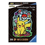 Wooden Jigsaw Puzzle Pokémon Pikachu, 300 pcs.