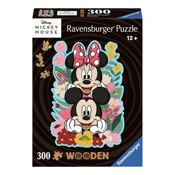 Wooden Jigsaw Puzzle Mickey Mouse & Minnie Mouse, 300 pcs.