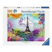 Puzzle Postkarte Aus Paris, 500 Teile.