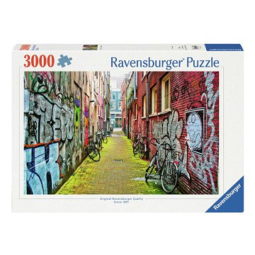 Puzzle Straße in Amsterdam, 3000 Teile.