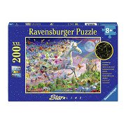 Jigsaw puzzle XXL Fantasy Unicorn Star Line, 200 pcs.