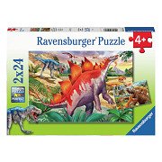 Ravensburger Jigsaw Puzzle Wild Prehistoric Times, 2x24 pcs.