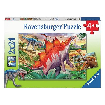 Jigsaw puzzle Wild Prehistoric Times, 2x24 pcs.