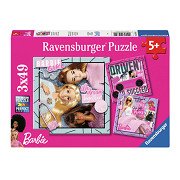 Jigsaw puzzle Barbie Inspire The World, 3x49pcs.