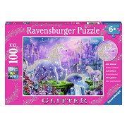 Puzzle XXL Königreich der Einhörner, 100 Teile.