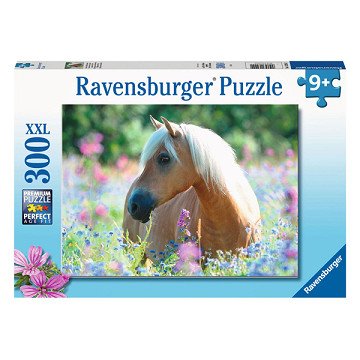 Puzzle XXL Pferd zwischen Blumen, 300 Teile.