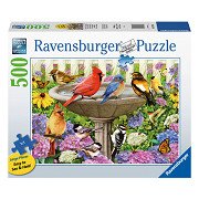 Puzzle Am Vogelbad, 500 Teile.