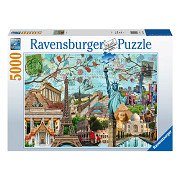 Jigsaw puzzle Big City Collage, 5000 pcs.