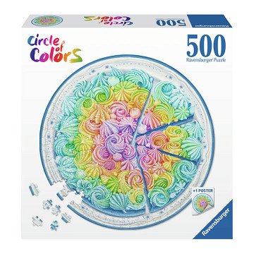 Legpuzzel Rond Rainbow Cake, 500st.