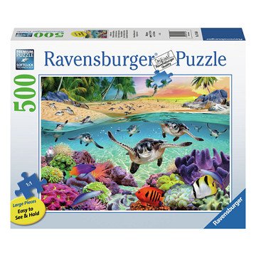 Puzzle Baby-Meeresschildkröten, 500 Teile.