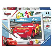 CreArt Painting by Numbers - Disney Cars Lightning Mcqueen