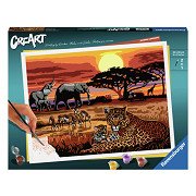 Ravensburger CreArt Schilderen op Nummer - Savannah Landscapes