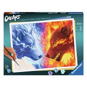 Ravensburger CreArt Schilderen op Nummer - Fire And Ice
