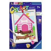 Ravensburger CreArt Malen nach Zahlen - Hund mit Hundehütte (Grafik)