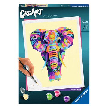 CreArt Malen nach Zahlen - Elefant