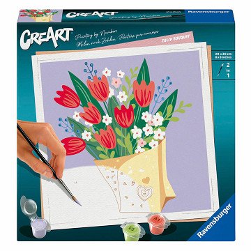 CreArt Schilderen op Nummer - Tulpen Boeket