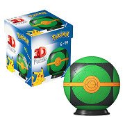 Ravensburger 3D Puzzleball Pokémon Pokéball Grün, 54-tlg.