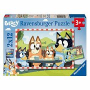 Ravensburger Jigsaw Puzzle Bluey, 2x12 pcs.