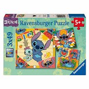 Ravensburger Jigsaw Puzzle Disney Stitch, 3x49 pcs.