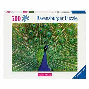 Ravensburger Puzzle Bunte Tiere Pfau, 500 Teile.
