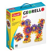 Quercetti Georello Kettenrad-Set Hund & Blume, 80-teilig.
