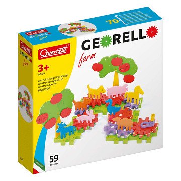 Quercetti Georello Sprocket Set Farm, 60pcs.