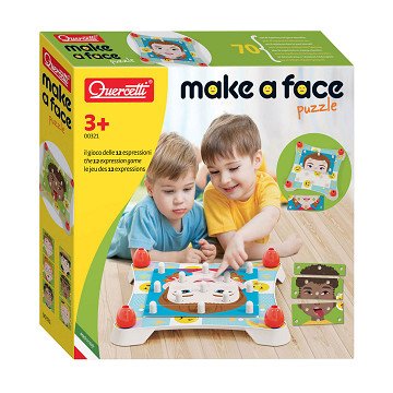 Quercetti , Mach ein Gesicht-Puzzle, 12-tlg.