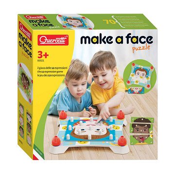 Quercetti Make a Face Puzzle, 12 Teile.